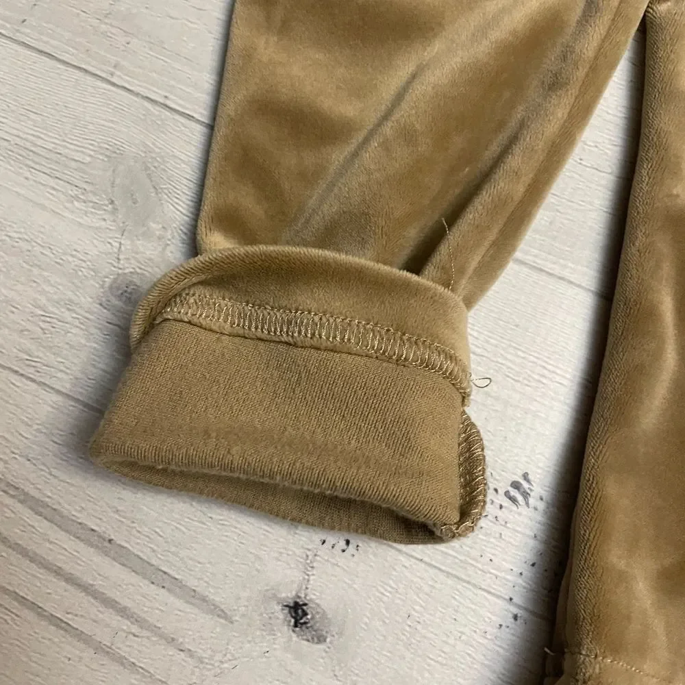 Mayoral girls‎ red and gold velour leggings size 2